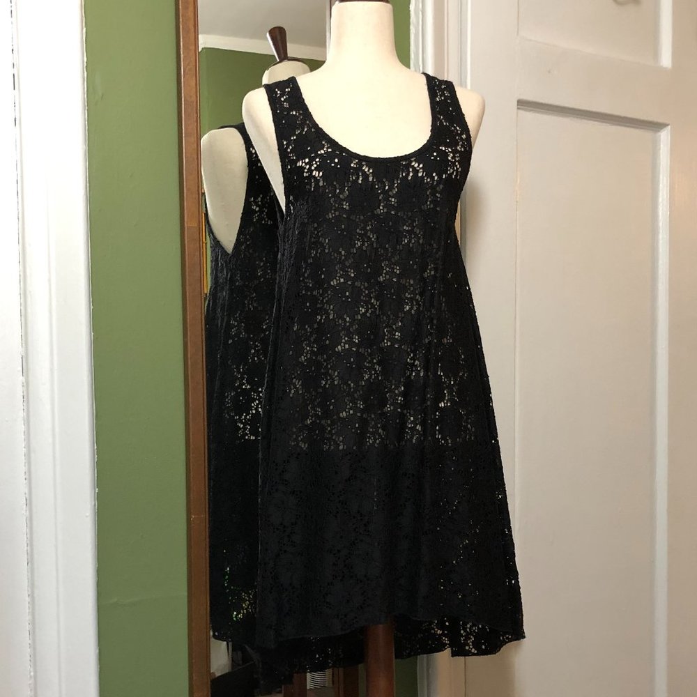 profile by gotex black beach cover-up dress size medium